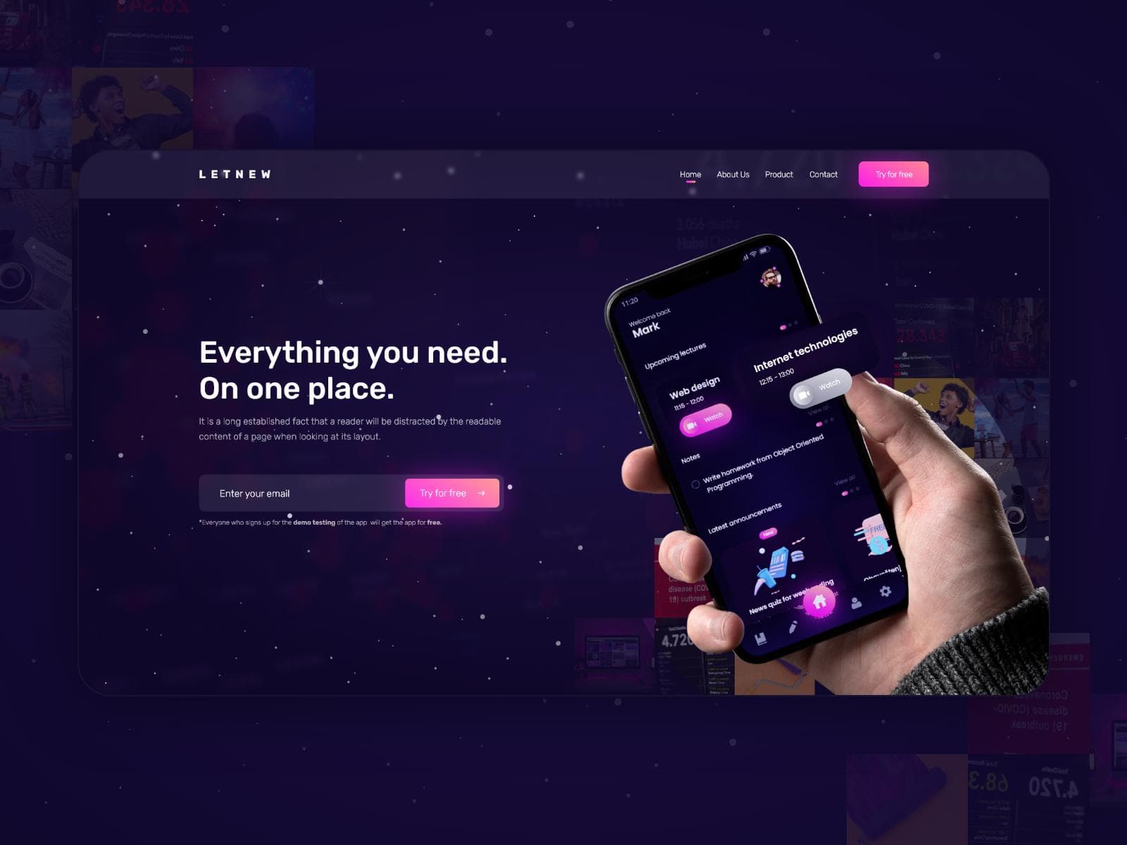 responsive-website-UI-design-dark-theme